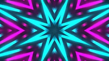 Renkli simetriyle gezgin kaleydoskop hareketi