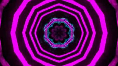 Renkli simetriyle gezgin kaleydoskop hareketi