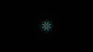 Renkli simetriyle gezgin kaleydoskop hareketi