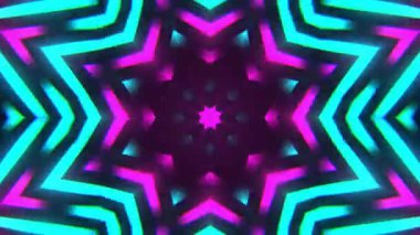 Renkli simetriyle gezgin kaleydoskop hareketi