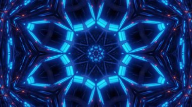 Renkli simetriyle gezgin kaleydoskop hareketi