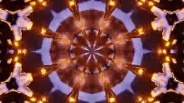 Renkli simetriyle gezgin kaleydoskop hareketi