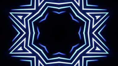 Renkli simetriyle gezgin kaleydoskop hareketi