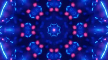 Renkli simetriyle gezgin kaleydoskop hareketi