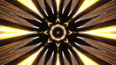 Renkli simetriyle gezgin kaleydoskop hareketi