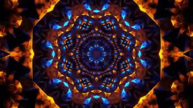 Renkli simetriyle gezgin kaleydoskop hareketi