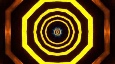 Renkli simetriyle gezgin kaleydoskop hareketi