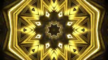 Renkli simetriyle gezgin kaleydoskop hareketi