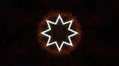 Renkli simetriyle gezgin kaleydoskop hareketi