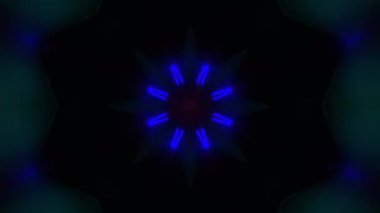 Renkli simetriyle gezgin kaleydoskop hareketi