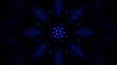 Renkli simetriyle gezgin kaleydoskop hareketi