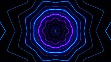 Renkli simetriyle gezgin kaleydoskop hareketi