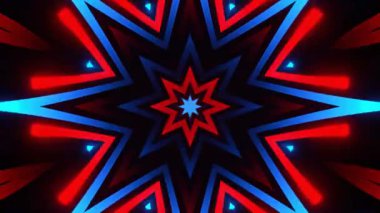 Renkli simetriyle gezgin kaleydoskop hareketi