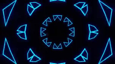 Renkli simetriyle gezgin kaleydoskop hareketi