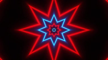 Renkli simetriyle gezgin kaleydoskop hareketi