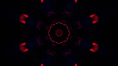 Renkli simetriyle gezgin kaleydoskop hareketi