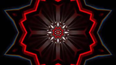 Renkli simetriyle gezgin kaleydoskop hareketi