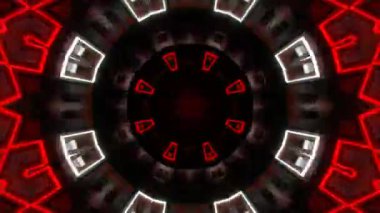 Renkli simetriyle gezgin kaleydoskop hareketi