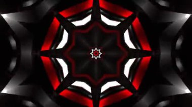 Renkli simetriyle gezgin kaleydoskop hareketi