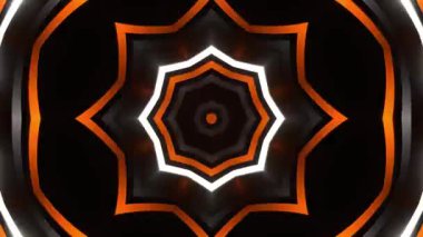 Renkli simetriyle gezgin kaleydoskop hareketi