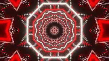 Renkli simetriyle gezgin kaleydoskop hareketi