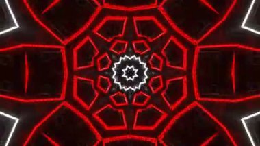 Renkli simetriyle gezgin kaleydoskop hareketi