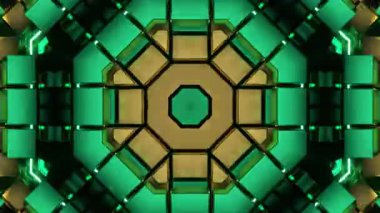 Renkli simetriyle gezgin kaleydoskop hareketi