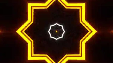 Renkli simetriyle gezgin kaleydoskop hareketi