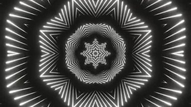 Renkli simetriyle gezgin kaleydoskop hareketi