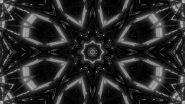 Renkli simetriyle gezgin kaleydoskop hareketi