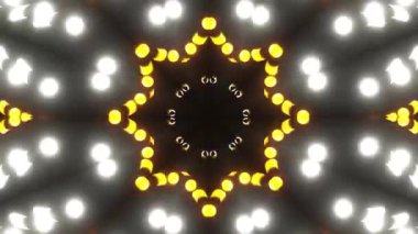 Renkli simetriyle gezgin kaleydoskop hareketi