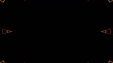 Renkli simetriyle gezgin kaleydoskop hareketi