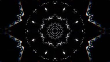 Renkli simetriyle gezgin kaleydoskop hareketi