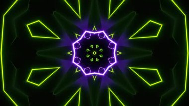 Renkli simetriyle gezgin kaleydoskop hareketi