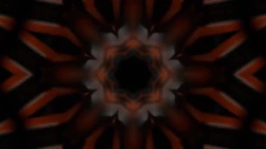 Renkli simetriyle gezgin kaleydoskop hareketi