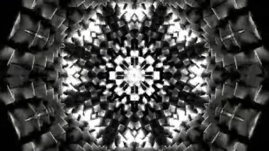 Renkli simetriyle gezgin kaleydoskop hareketi