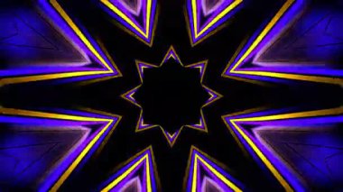 Renkli simetriyle gezgin kaleydoskop hareketi