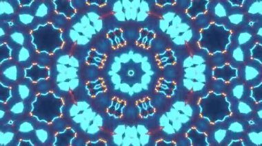 Renkli simetriyle gezgin kaleydoskop hareketi