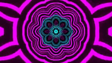 Renkli simetriyle gezgin kaleydoskop hareketi