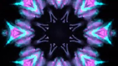 Renkli simetriyle gezgin kaleydoskop hareketi