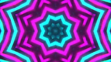 Renkli simetriyle gezgin kaleydoskop hareketi