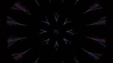 Renkli simetriyle gezgin kaleydoskop hareketi