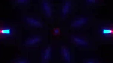 Renkli simetriyle gezgin kaleydoskop hareketi