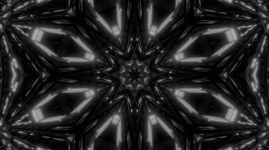 Renkli simetriyle gezgin kaleydoskop hareketi