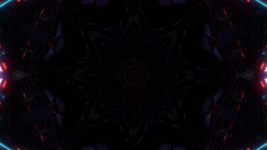 Renkli simetriyle gezgin kaleydoskop hareketi