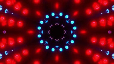 Renkli simetriyle gezgin kaleydoskop hareketi