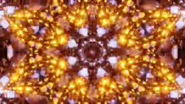 Renkli simetriyle gezgin kaleydoskop hareketi