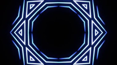 Renkli simetriyle gezgin kaleydoskop hareketi