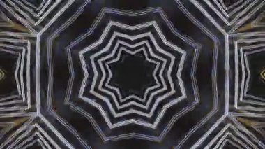 Renkli simetriyle gezgin kaleydoskop hareketi