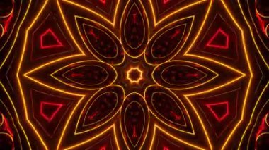 Renkli simetriyle gezgin kaleydoskop hareketi